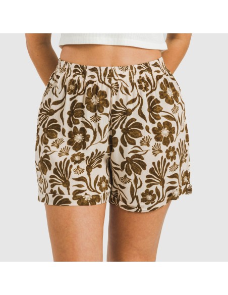 Pantalón corto viscosa bambula Alexis marrón