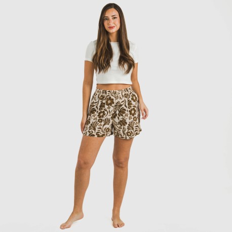Pantalón corto viscosa bambula Alexis marrón