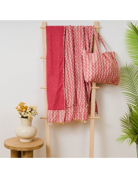 Pack Toalla Pareo + Bolso Tana marsala
