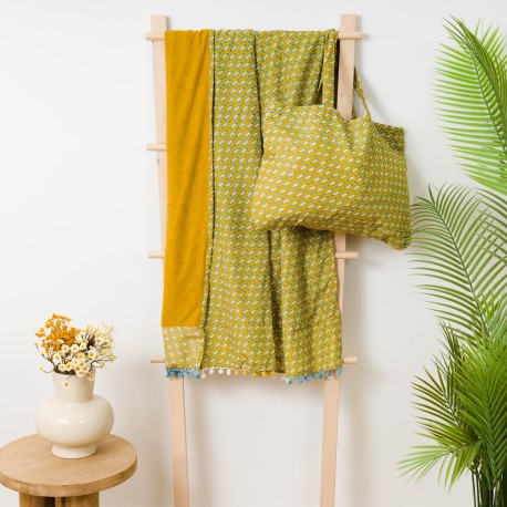 Pack Toalla Pareo + Bolso Sisena ocre