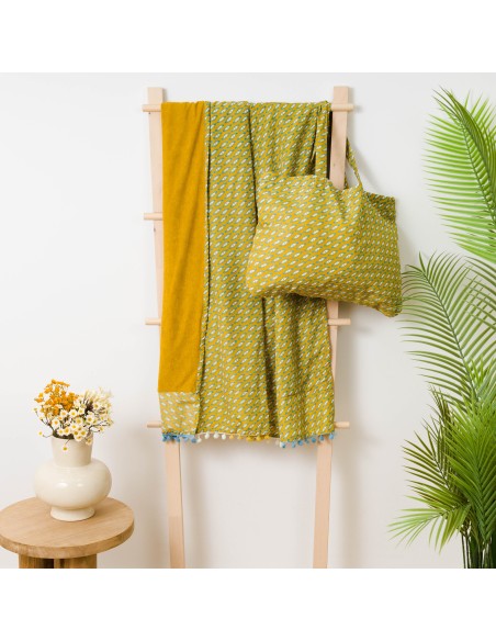 Pack Toalla Pareo + Bolso Sisena ocre