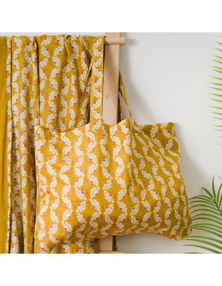 Pack Toalla Pareo + Bolso Calsita ocre