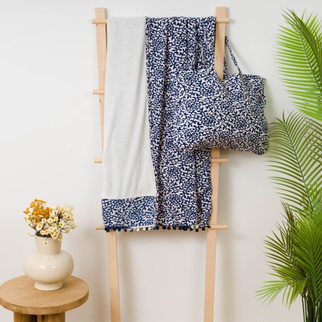 Pack Toalla Pareo + Bolso Aladero azul