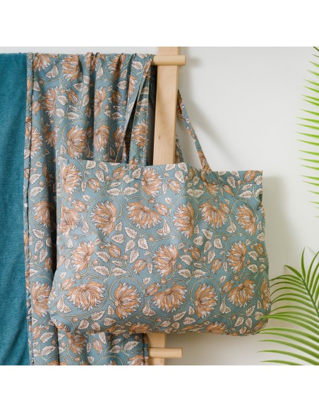 Pack Toalla Pareo + Bolso Venus agua marina