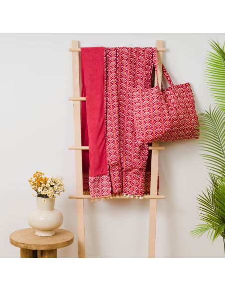 Pack Toalla Pareo + Bolso Eloina marsala