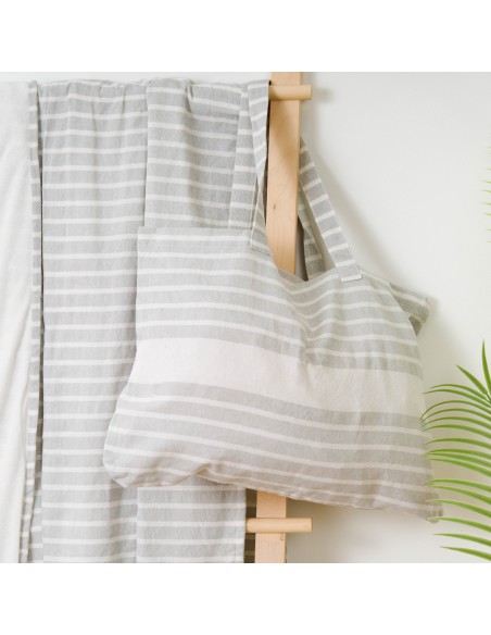 Pack Toalla Pareo + Bolso Raya algodón