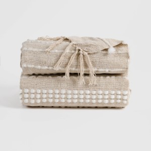 Plaid algodón Marani topo