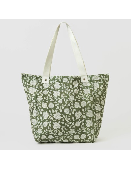 Bolsa loneta Mozarabe verde