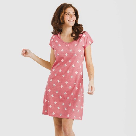 Blusón algodón Nicole marsala