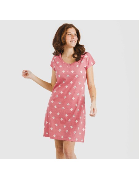 Blusón algodón Nicole marsala