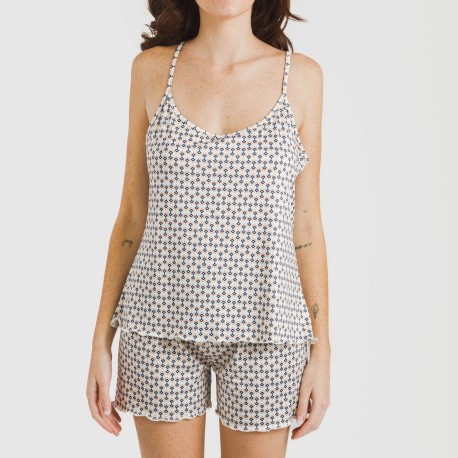 Pijama tirantes mujer soft Ortiz azul