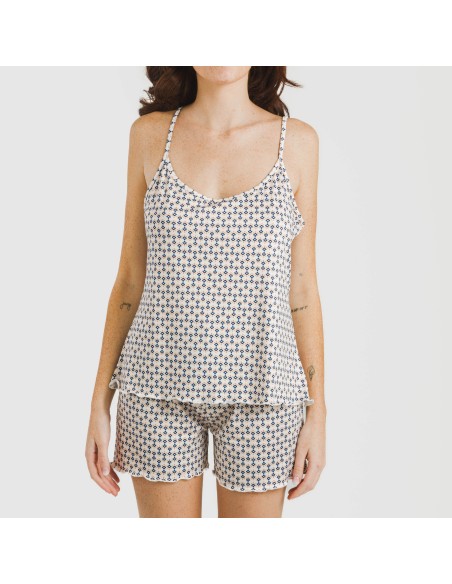 Pijama tirantes mujer soft Ortiz azul