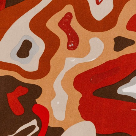 Vestido largo tirantes crepe Edurne teja