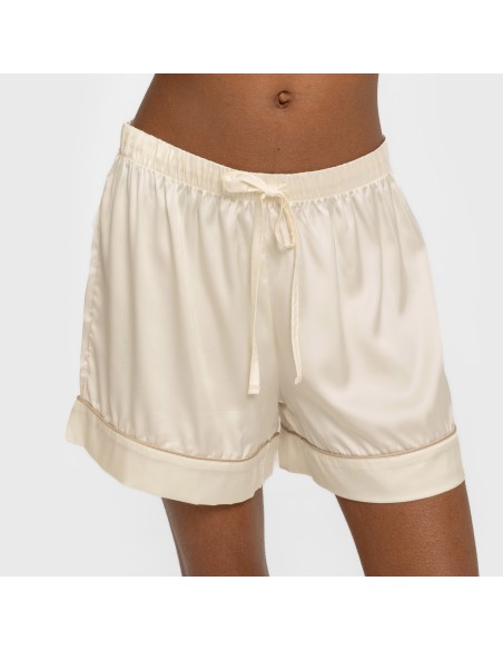 Pijama corto de manga corta satén Friday liso