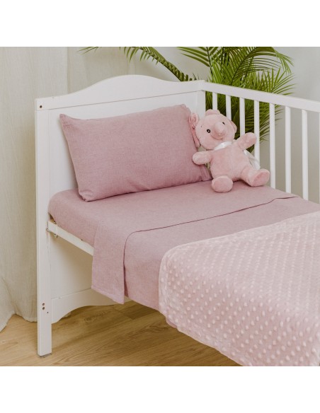 Juego de sábanas franela lisas cuna