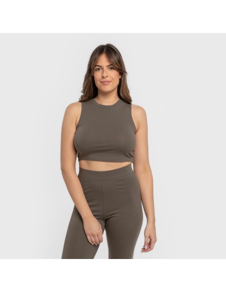 Top tirantes algodón deportivo liso