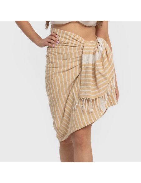 Pack Toalla Pareo + Bolso Raya algodón