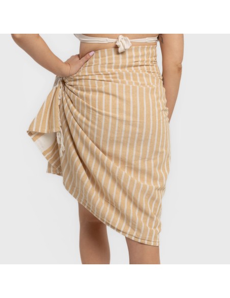 Pack Toalla Pareo + Bolso Raya algodón