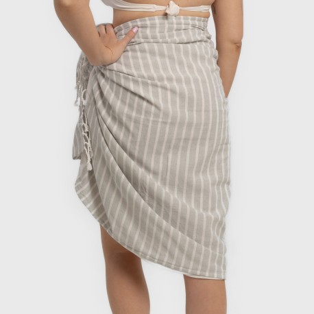 Pack Toalla Pareo + Bolso Raya algodón