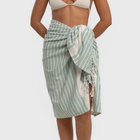 Pack Toalla Pareo + Bolso Raya algodón