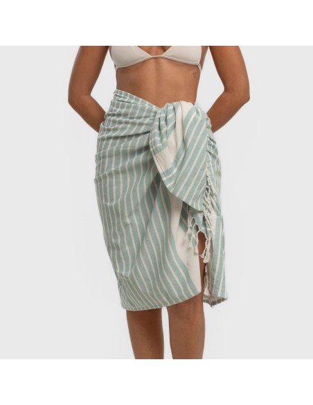 Pack Toalla Pareo + Bolso Raya algodón