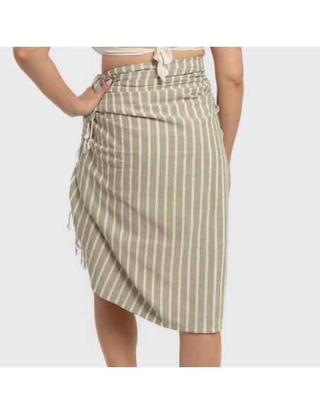 Pack Toalla Pareo + Bolso Raya algodón