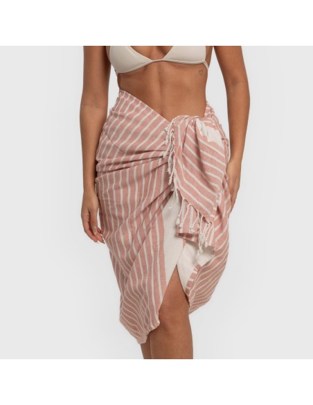 Pack Toalla Pareo + Bolso Raya algodón