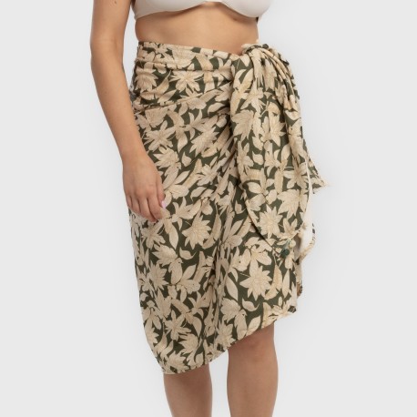 Pack Toalla Pareo + Bolso Charamo verde caceria