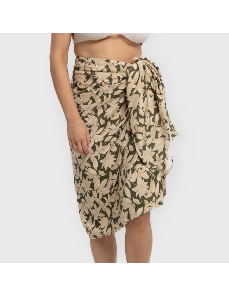 Pack Toalla Pareo + Bolso Charamo verde caceria