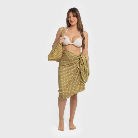 Pack Toalla Pareo + Bolso Sisena ocre