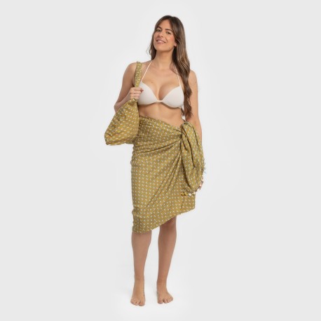 Pack Toalla Pareo + Bolso Sisena ocre