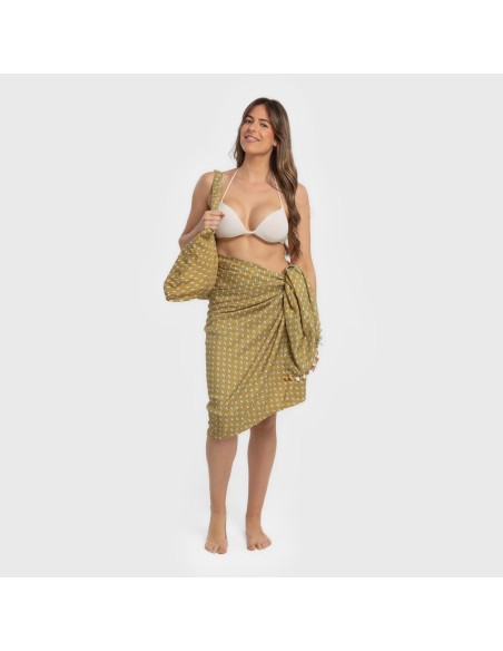 Pack Toalla Pareo + Bolso Sisena ocre