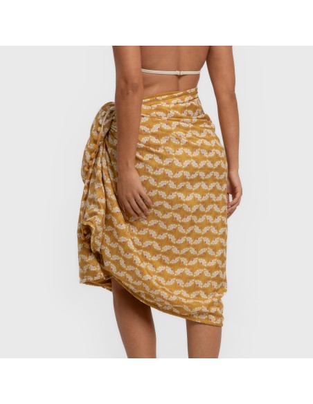 Pack Toalla Pareo + Bolso Calsita ocre