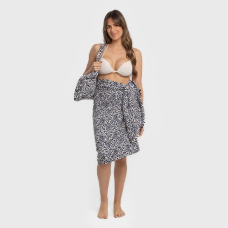 Pack Toalla Pareo + Bolso Aladero azul