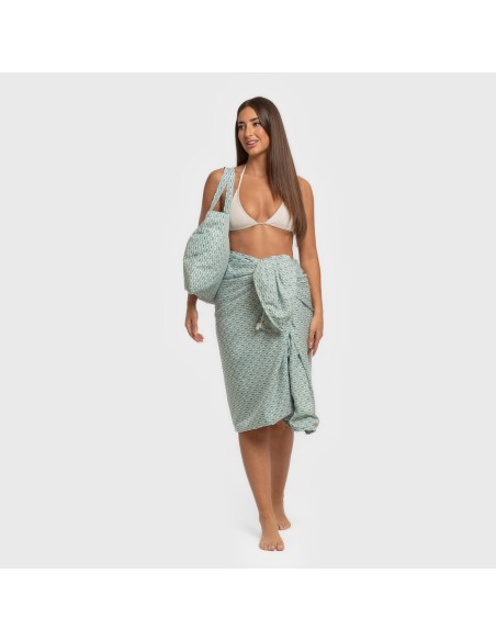 Pack Toalla Pareo + Bolso Walia agua marina