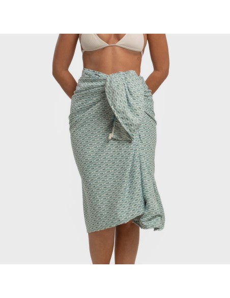 Pack Toalla Pareo + Bolso Walia agua marina