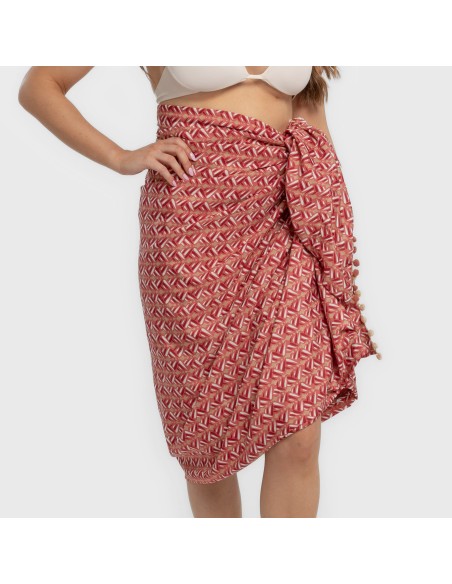 Pack Toalla Pareo + Bolso Eloina marsala