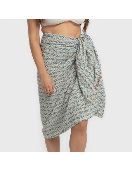 Pack Toalla Pareo + Bolso Eloina agua marina