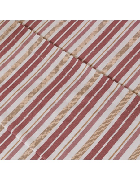 Juego de sábanas Raya Calendula rosa