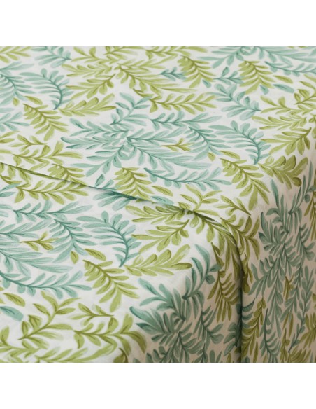Juego de sábanas algodón percal Zafra verde