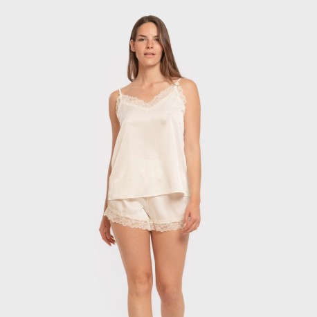 Pijama tirantes mujer satén Friday liso