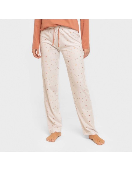 Pijama largo algodón Condy ocre - caldera