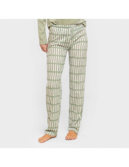 Pijama largo algodón Lemonade verde keike