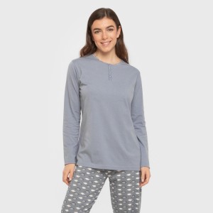 Pijama largo algodón Ocean indigo