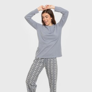 Pijama largo algodón Ocean indigo 2