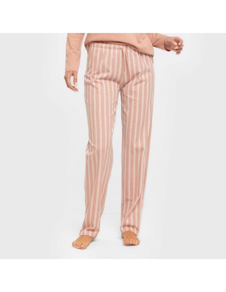 Pijama largo algodón Raya Marsella rosa keike