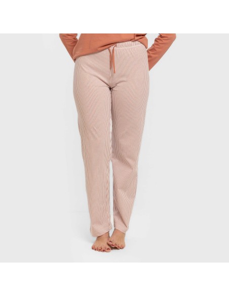 Pijama largo algodón Raya Mozarabe caldera