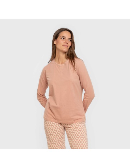 Pijama largo algodón Dunia rosa keike