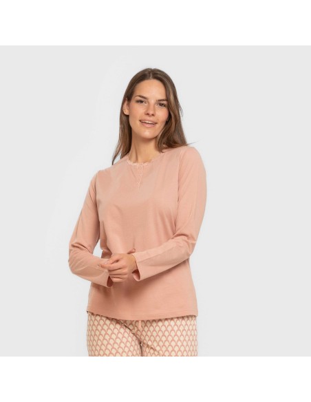 Pijama largo algodón Dunia rosa keike