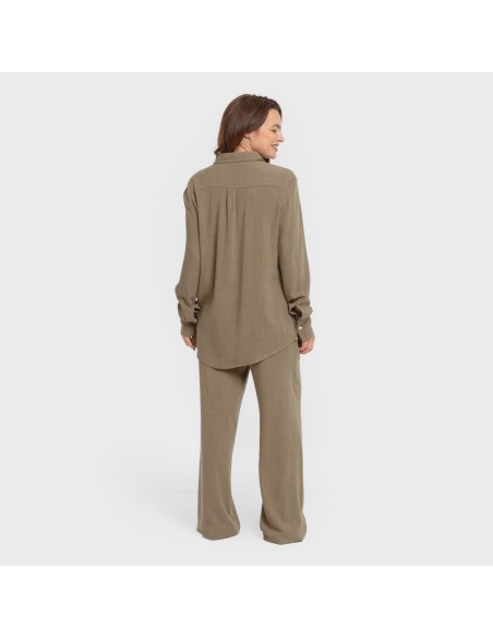 Camisa lino mujer lisa